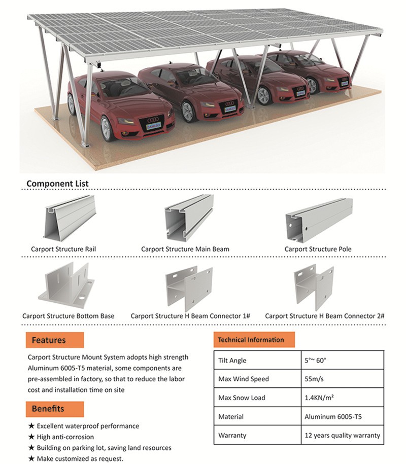 Pv Module Support Rails Carport Details Pv Module Support Rails Carport Details