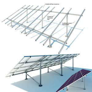 Cấu trúc giá đỡ mặt trời trên mặt đất cho hệ mặt trời